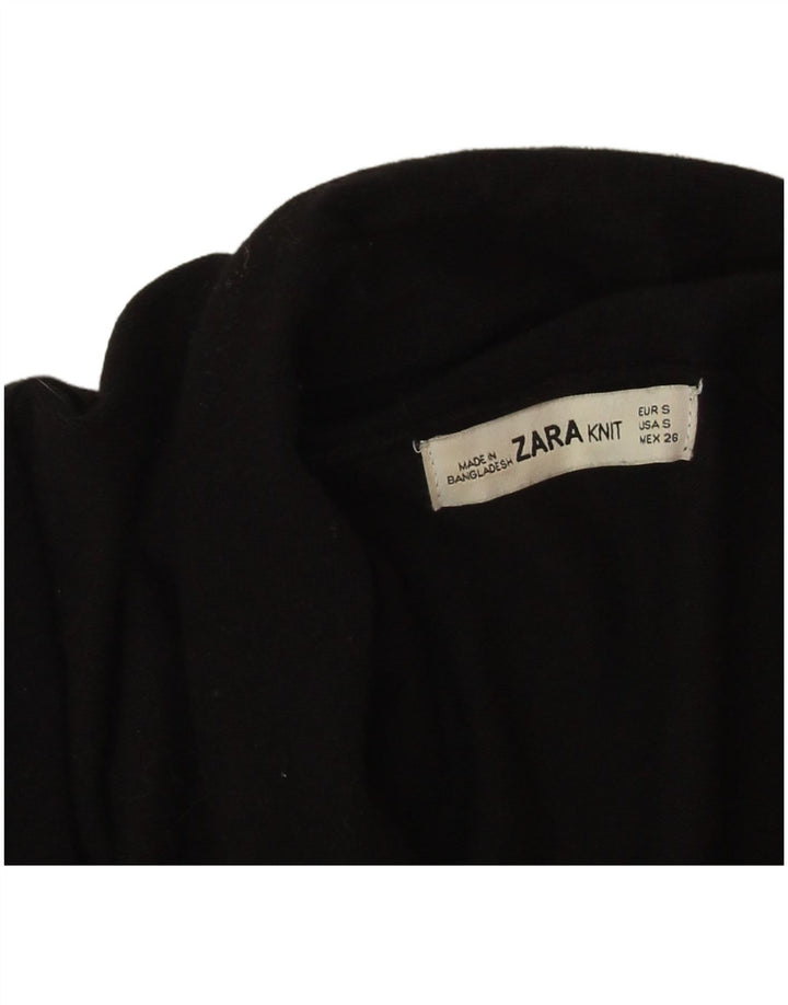 Zara Γυναικείο πουλόβερ ανοιχτό Longline ανοιχτό UK 10 Small Black
