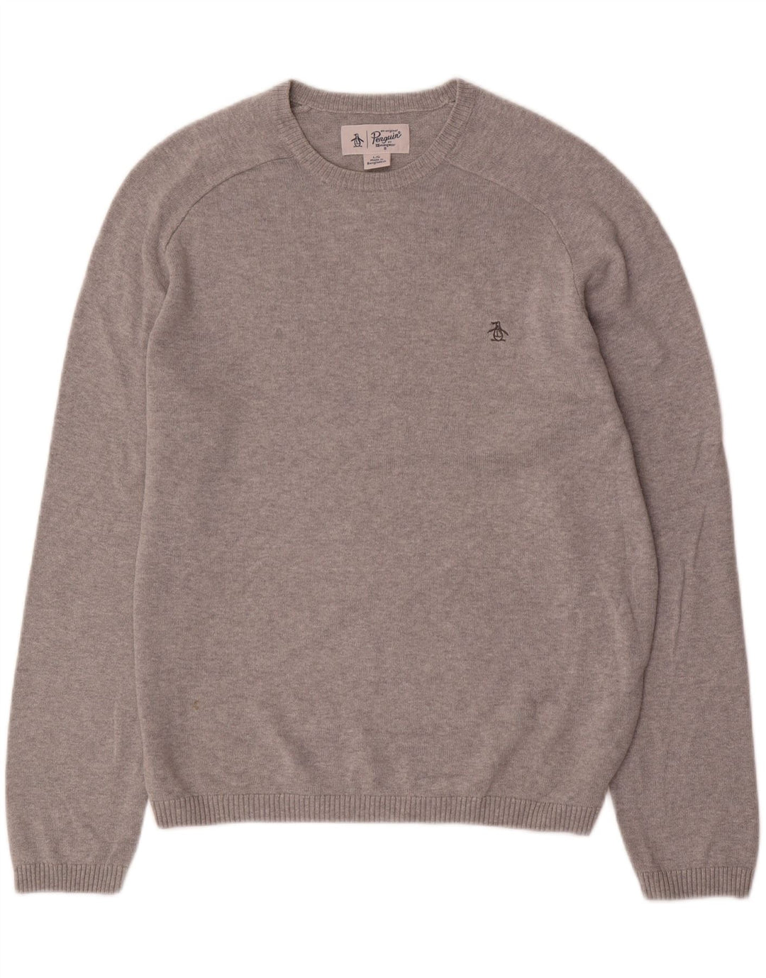 Ανδρικό πουλόβερ Penguin Crew Neck Jumper μεγάλο γκρι βαμβακερό