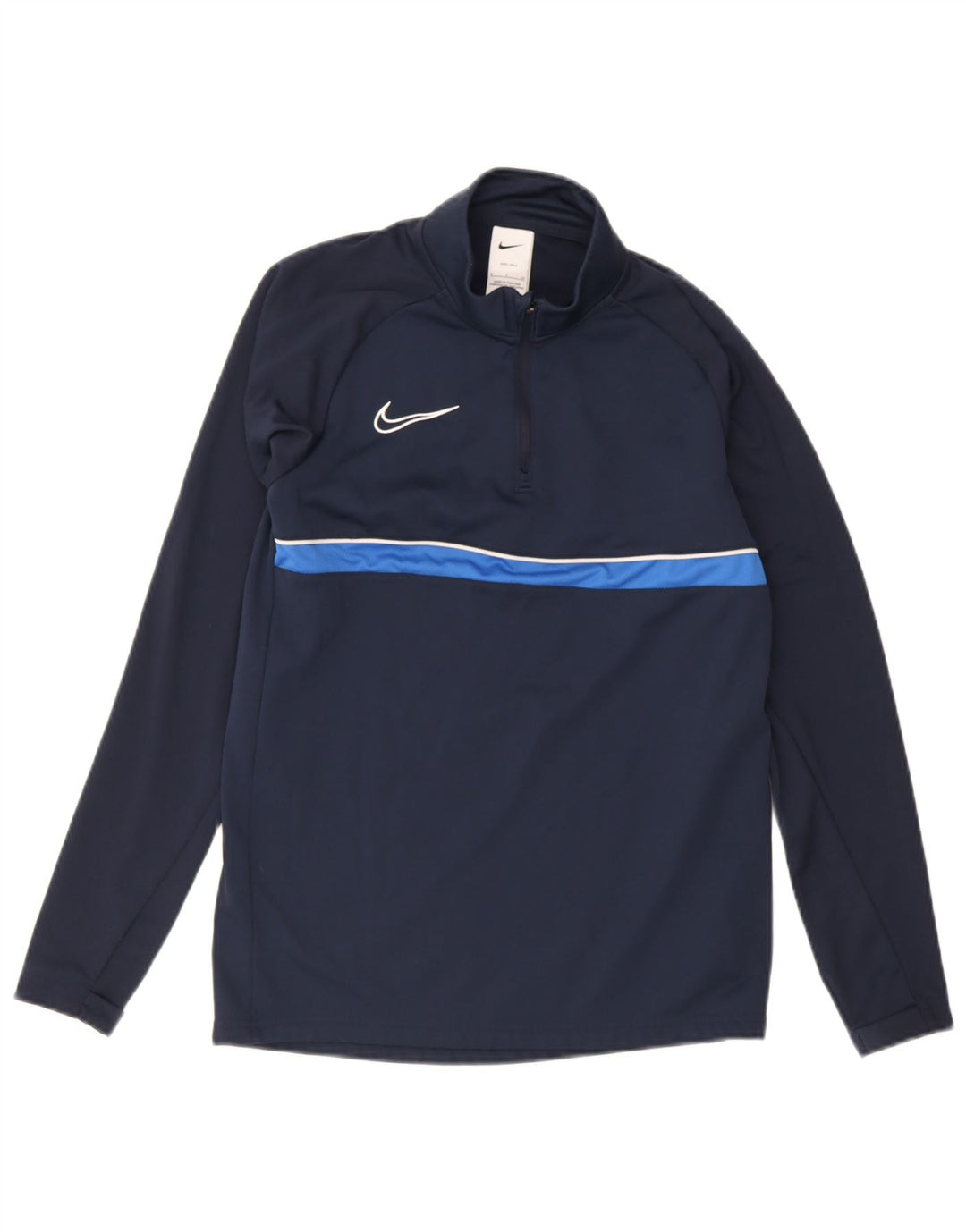 Ανδρική φόρμα γυμναστικής πουλόβερ Nike Dri Fit Top Small Blue Navy Colourblock