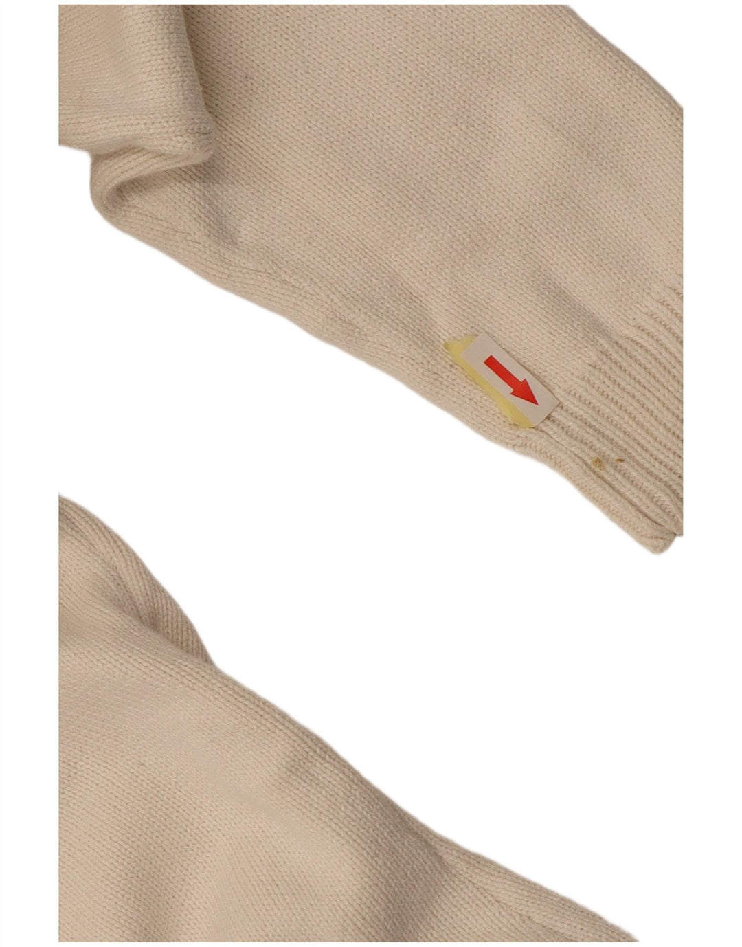 Ralph Lauren γυναικείο πουλόβερ με λαιμό με κουμπιά UK 14 μεσαίο λευκό βαμβακερό