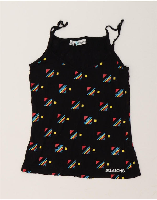 Billabong Womens Graphic Cami Top 10 Small Black Geometric Modal
