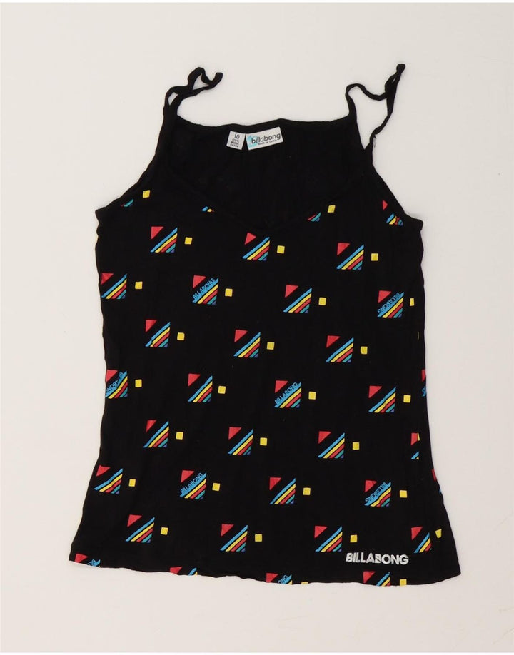 Billabong Womens Graphic Cami Top 10 Small Black Geometric Modal