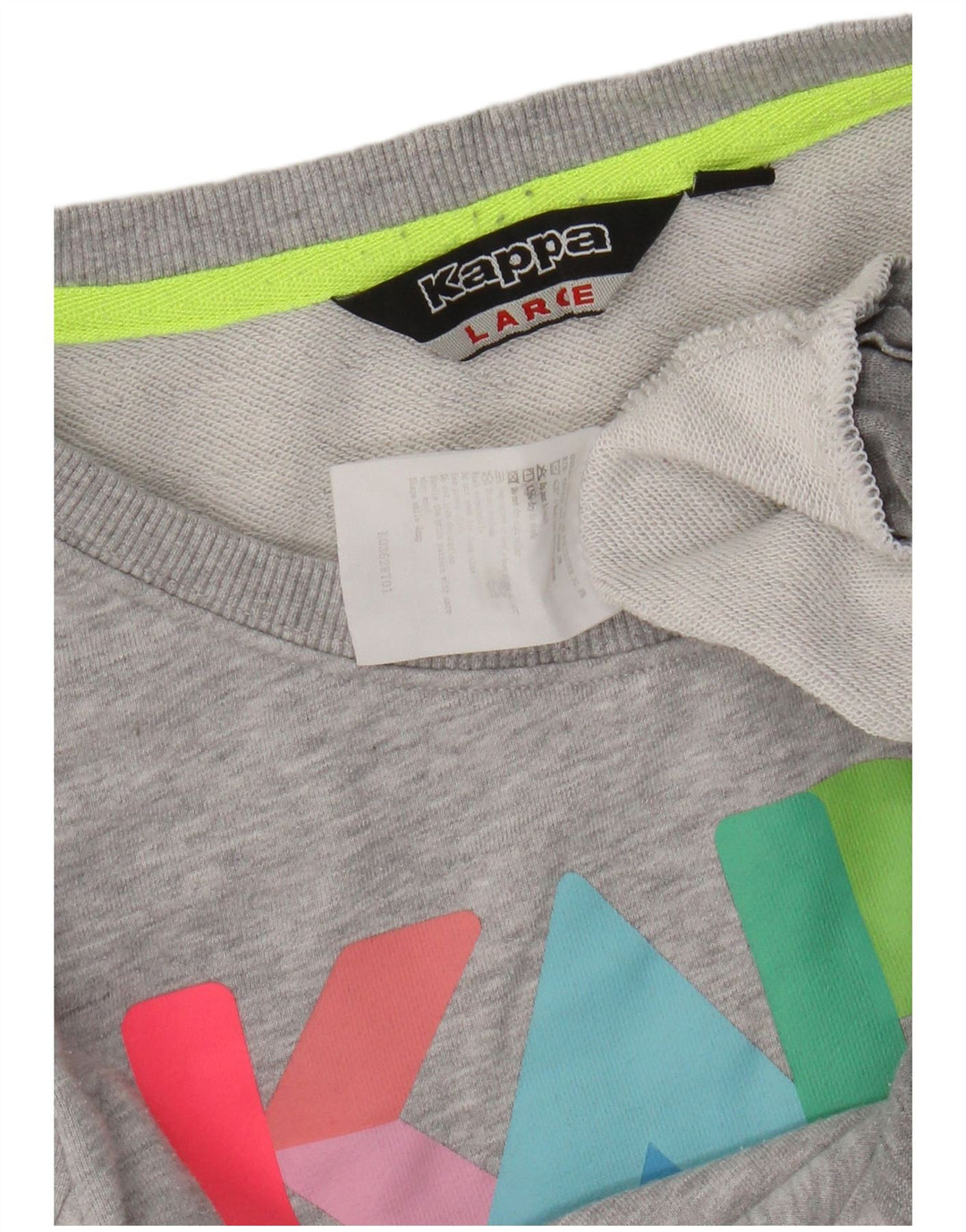 Γυναικείο Γραφικό Φούτερ Kappa Jumper UK 14 Large Grey Cotton