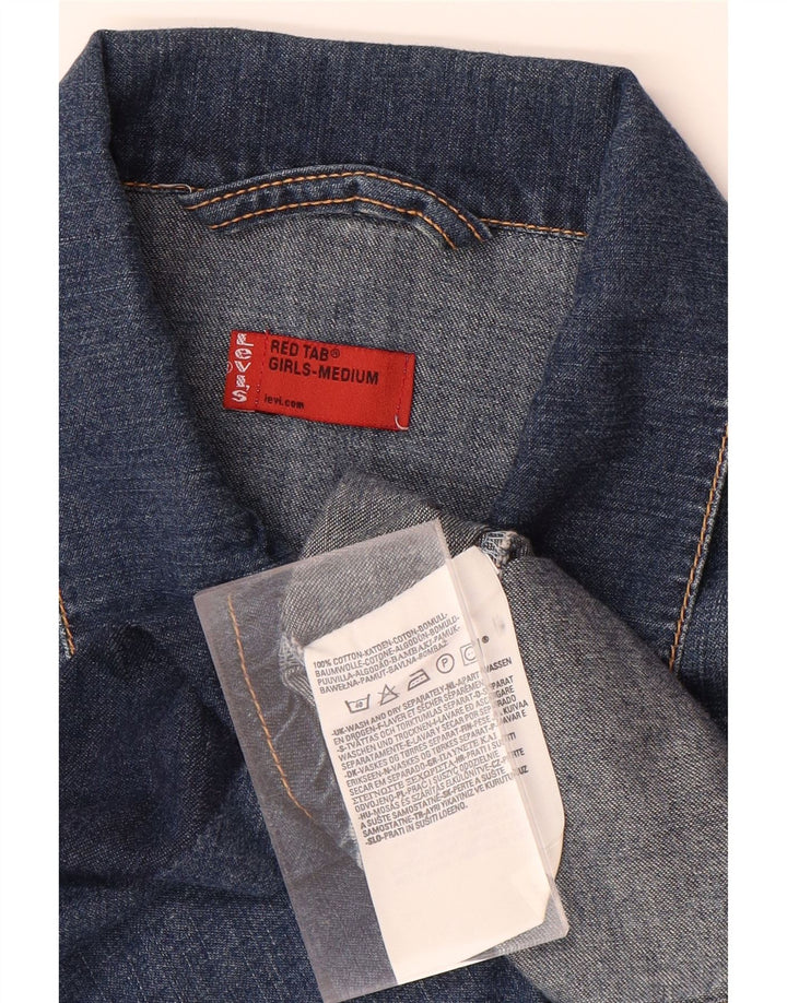 Τζιν φόρεμα LEVI'S Girls 3/4 μανίκι πουλόβερ 11-12 ετών Μεσαίο μπλε