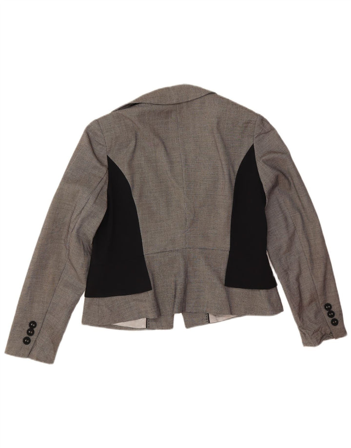 Marks & Spencer Γυναικείο σακάκι μπλέιζερ UK 14 Large Grey Colourblock