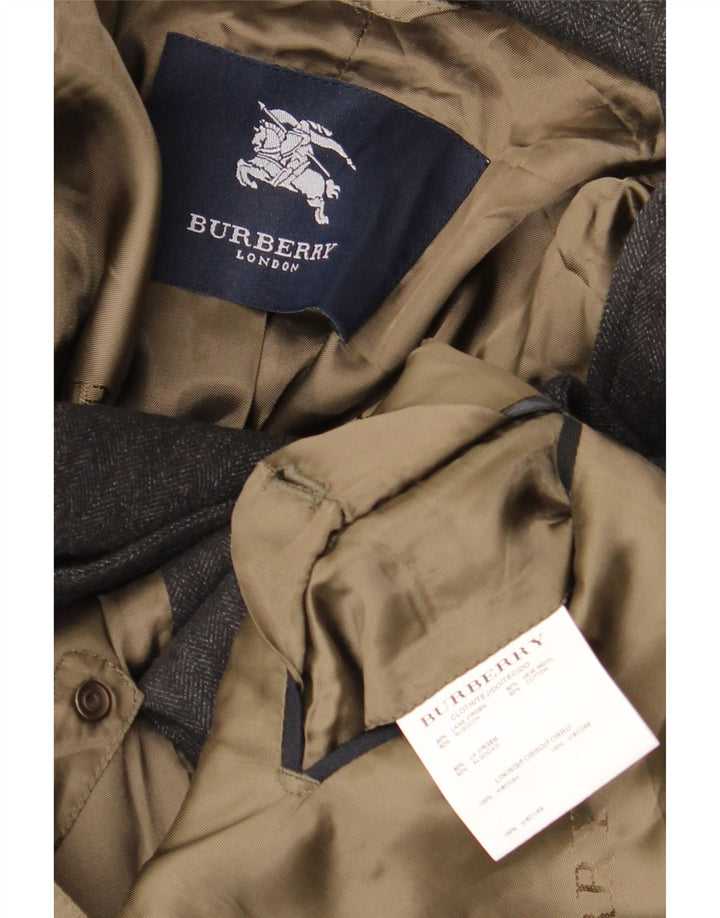 Burberry Ανδρικό σακάκι σακάκι με 3 κουμπιά UK 42 XL Γκρι μαλλί ψαροκόκαλο