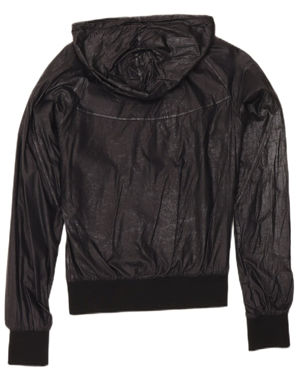 Nike γυναικείο μπουφάν με κουκούλα αντιανεμικό UK 10 Small Navy Blue Nylon