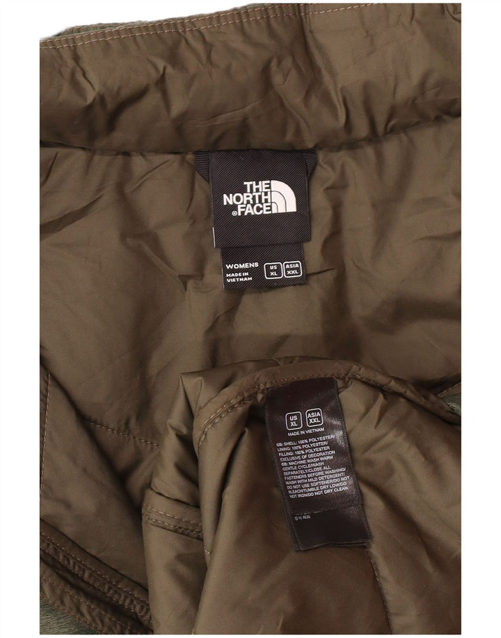 The North Face γυναικείο παλτό με κουκούλα με επένδυση UK 18 XL Χακί Πολυεστέρας Μοντέρνο