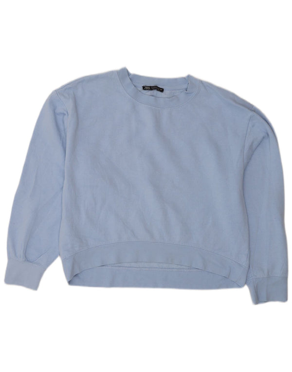 Zara Γυναικεία Φούτερ Jumper UK 14 Medium Blue