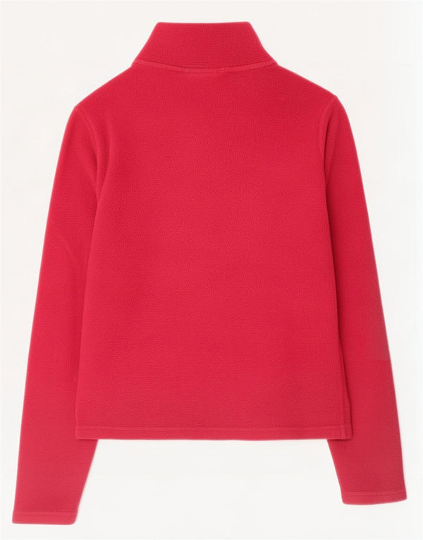 The North Face Womens Oversized Zip Neck Fleece Jumper UK 6 XS Red