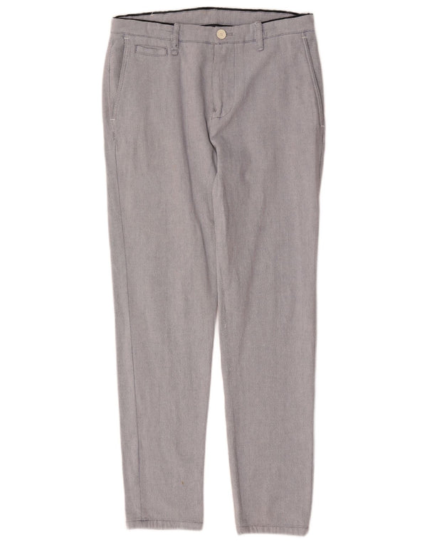Zara Ανδρικό παντελόνι Chino Slim EU 38 Small W30 L28 Navy Blue Geometric