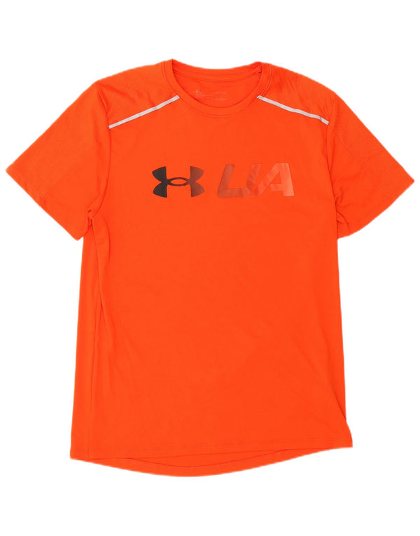 Under Armour Ανδρικό Heat Gear Graphic T-Shirt Top Μεσαίο πορτοκαλί πολυεστέρας