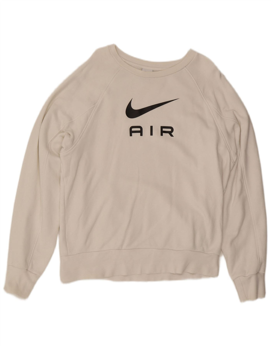 NIKE Mens Graphic Sweatshirt Jumper Medium White Cotton