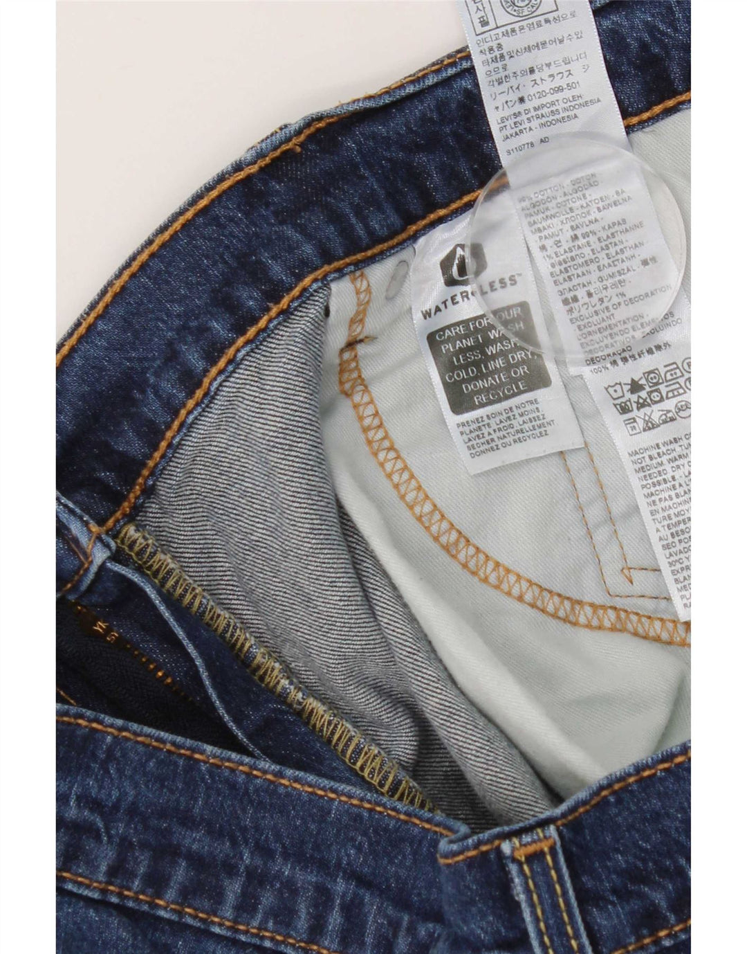 Levi's Mens 505 Straight Jeans W40 L22 Μπλε Βαμβακερό