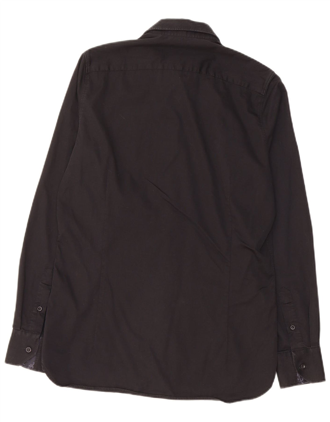 TED BAKER Ανδρικό Πουκάμισο Μέγεθος 15 Μέτριο Μαύρο Βαμβακερό