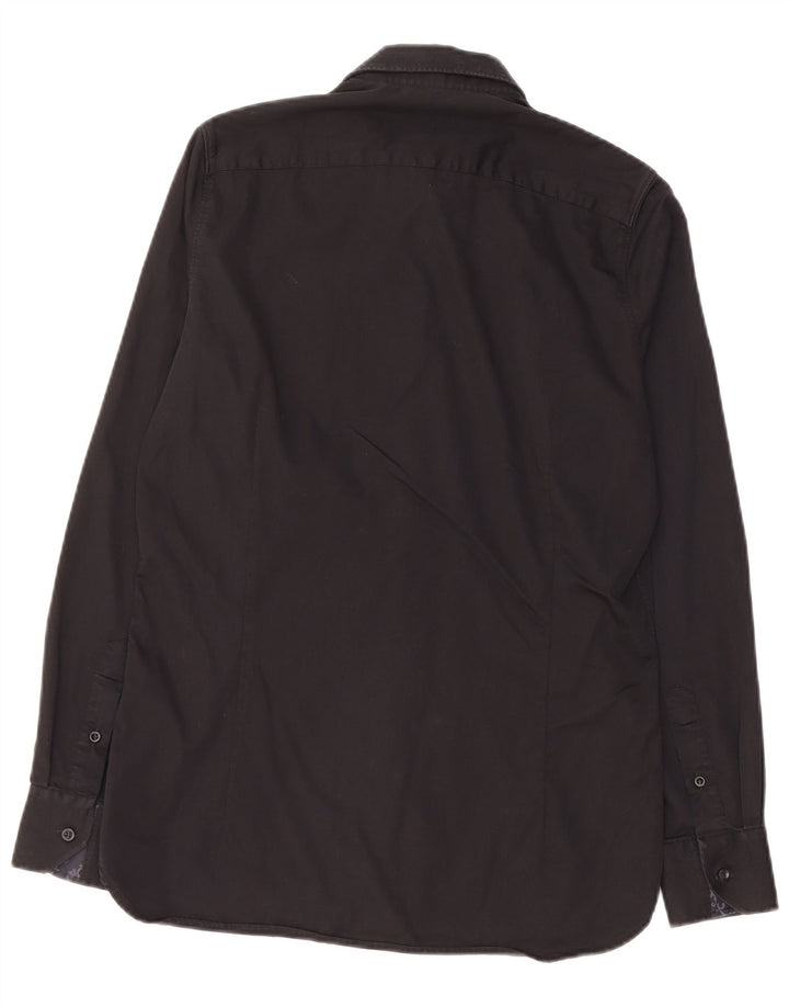 TED BAKER Ανδρικό Πουκάμισο Μέγεθος 15 Μέτριο Μαύρο Βαμβακερό