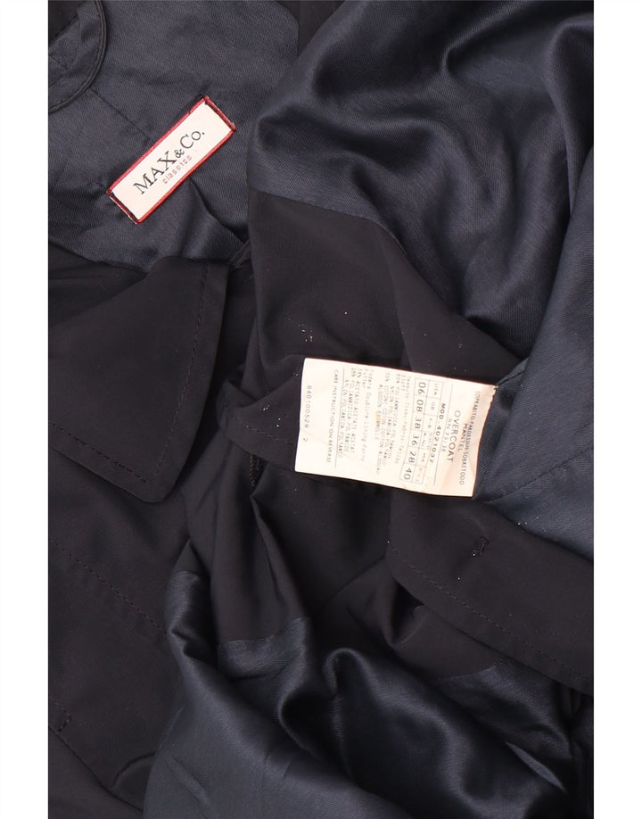 Max & Co. Γυναικεία καμπαρντίνα UK 8 Small Navy Blue Polyamide