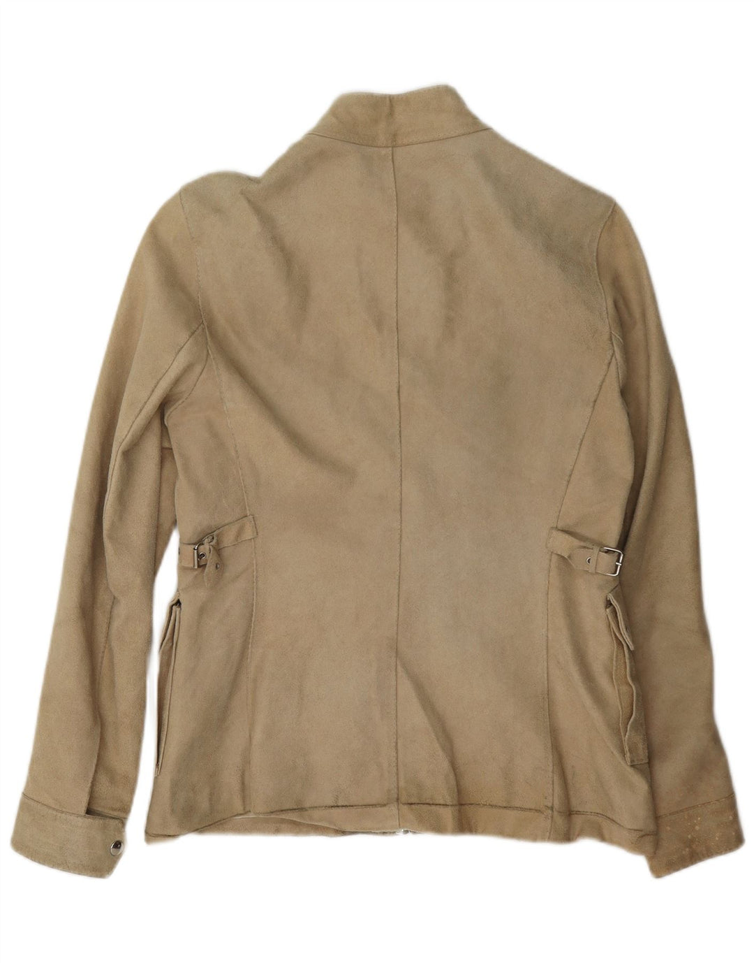 Vintage Γυναικείο Suede Jacket UK 14 Large Beige Leather