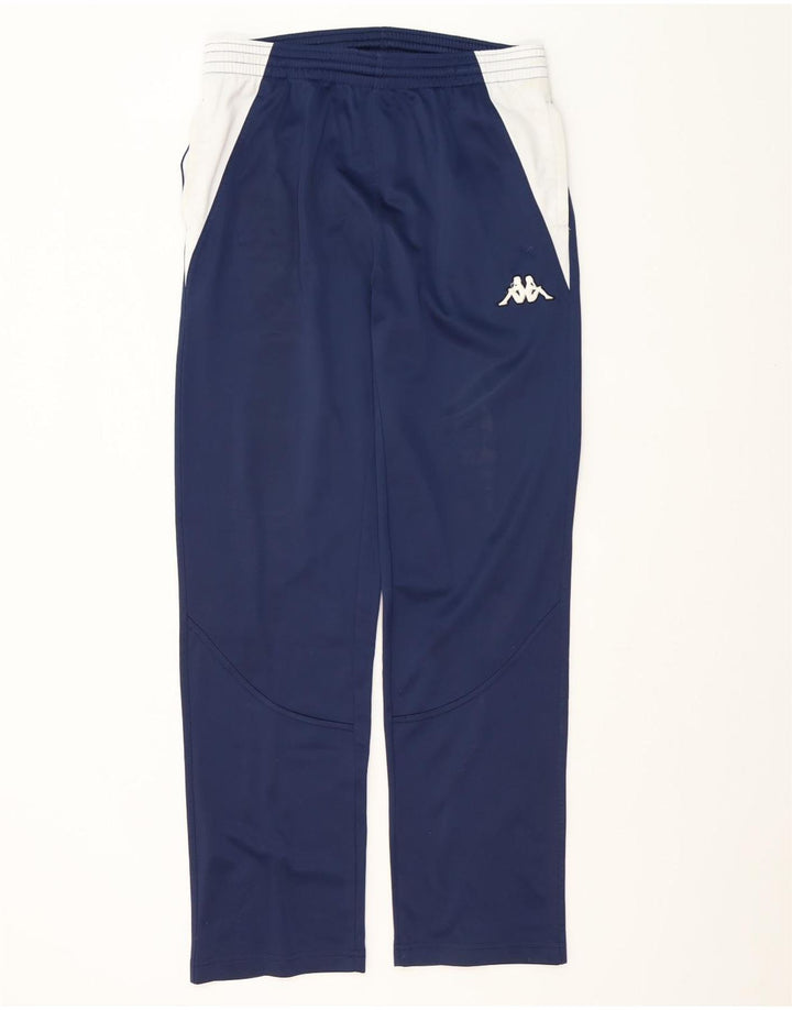 KAPPA Mens Tracksuit Trousers Large  Navy Blue Colourblock Polyester Vintage Kappa and Second-Hand Kappa from Messina Hembry 