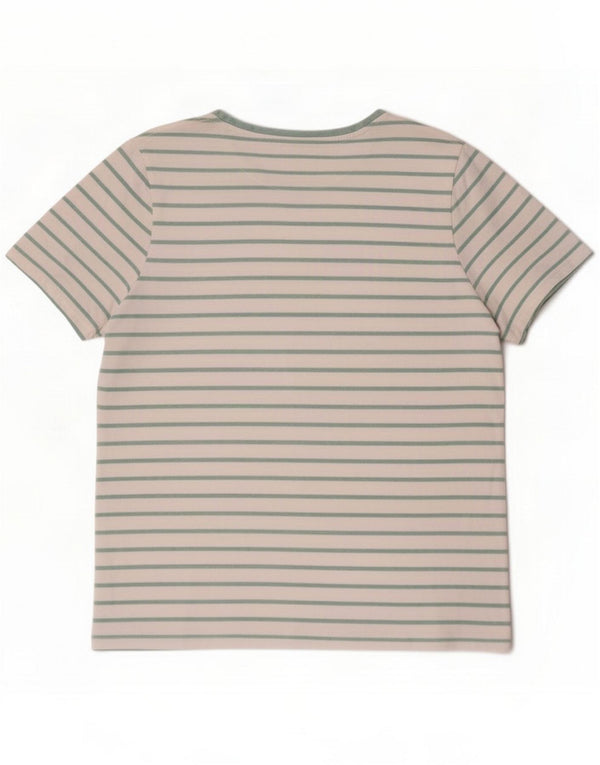 Fat Face Γυναικείο T-Shirt Top UK 16 Large White ριγέ βαμβακερό