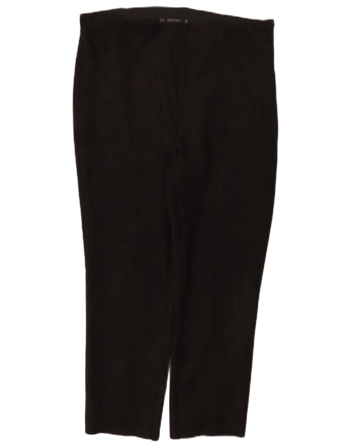 Zara Γυναικείο Slim Cropped Παντελόνι 2XL W34 L26 Μαύρο Πολυεστέρας