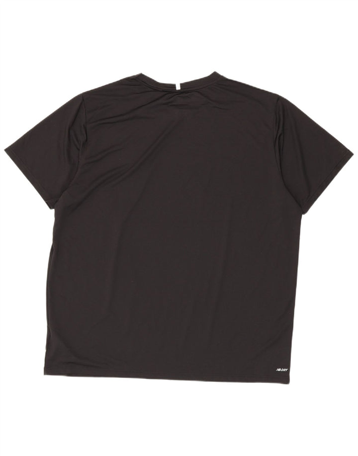 Ανδρικό T-Shirt New Balance Top 2XL μαύρο πολυεστέρα