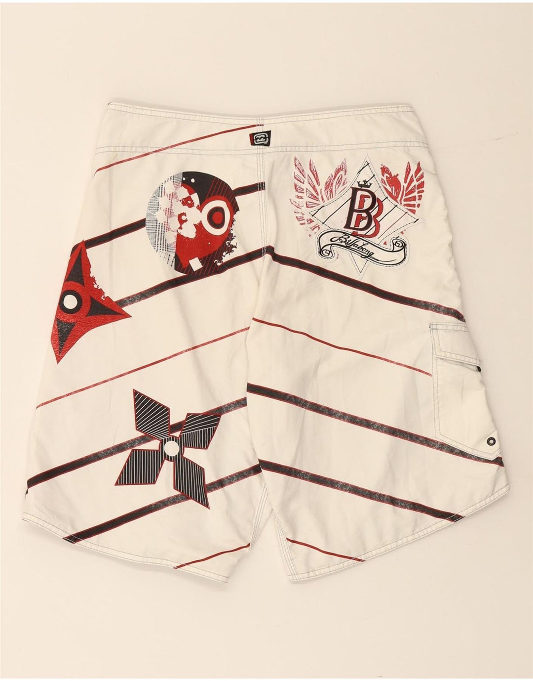 Ανδρικό γραφικό σορτς κολύμβησης BILLABONG Μεσαίο άσπρο ριγέ