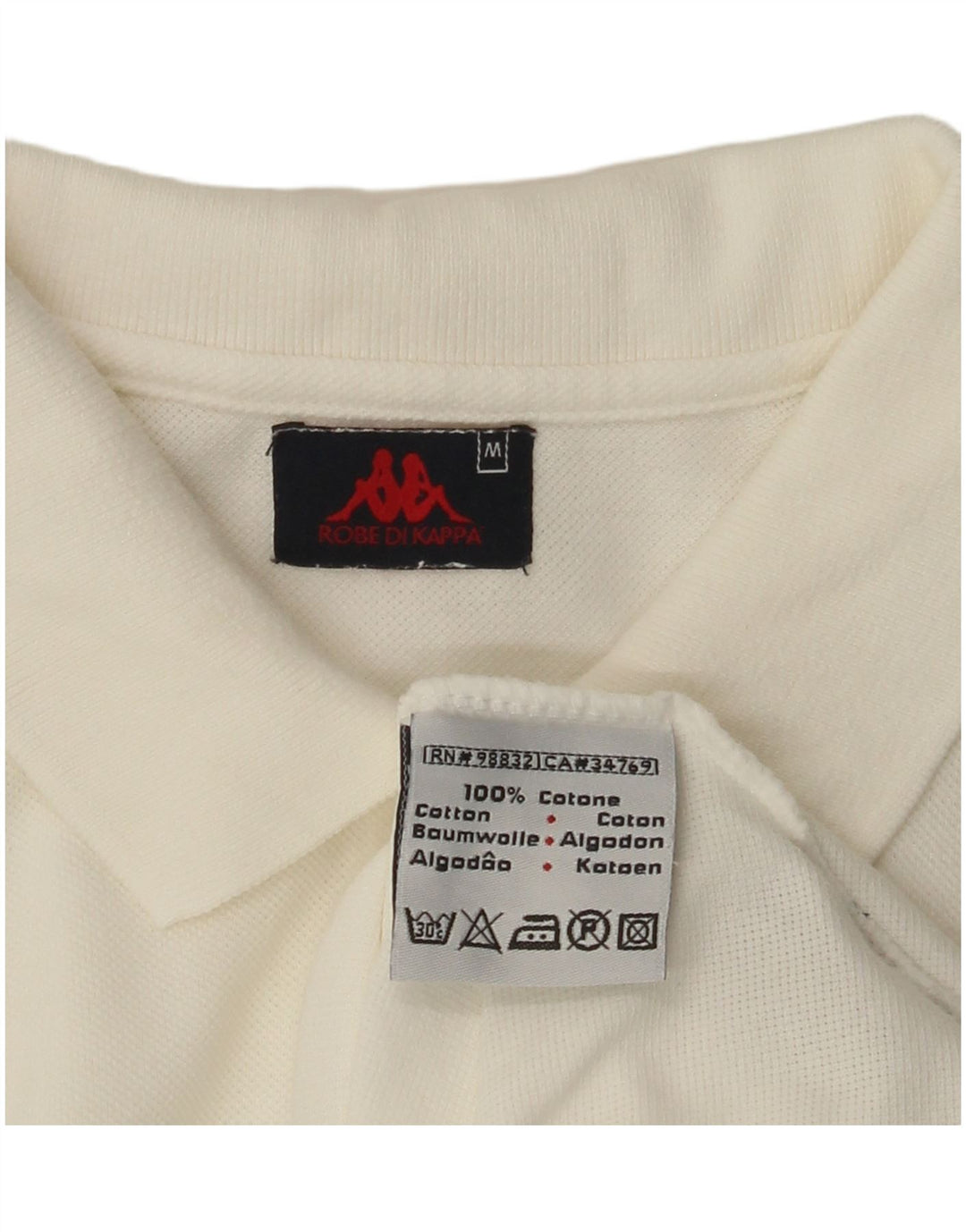 KAPPA Γυναικείο αμάνικο μπλουζάκι πόλο UK 12 μεσαίο λευκό βαμβακερό