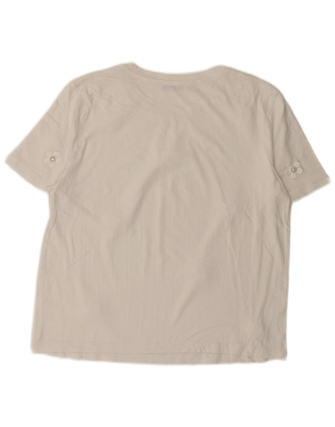 Zara Γυναικείο T-Shirt Top UK 14 Medium White Floral