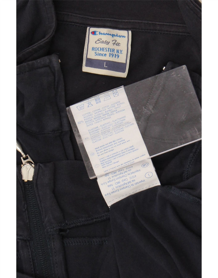 CHAMPION Womens Easy Fit Tracksuit Top Jacket UK 16 Large Navy Blue