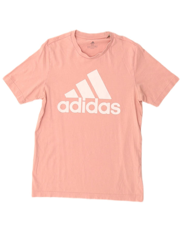 Γυναικείο γραφικό μπλουζάκι ADIDAS Top UK 6 XS Ροζ Βαμβακερό