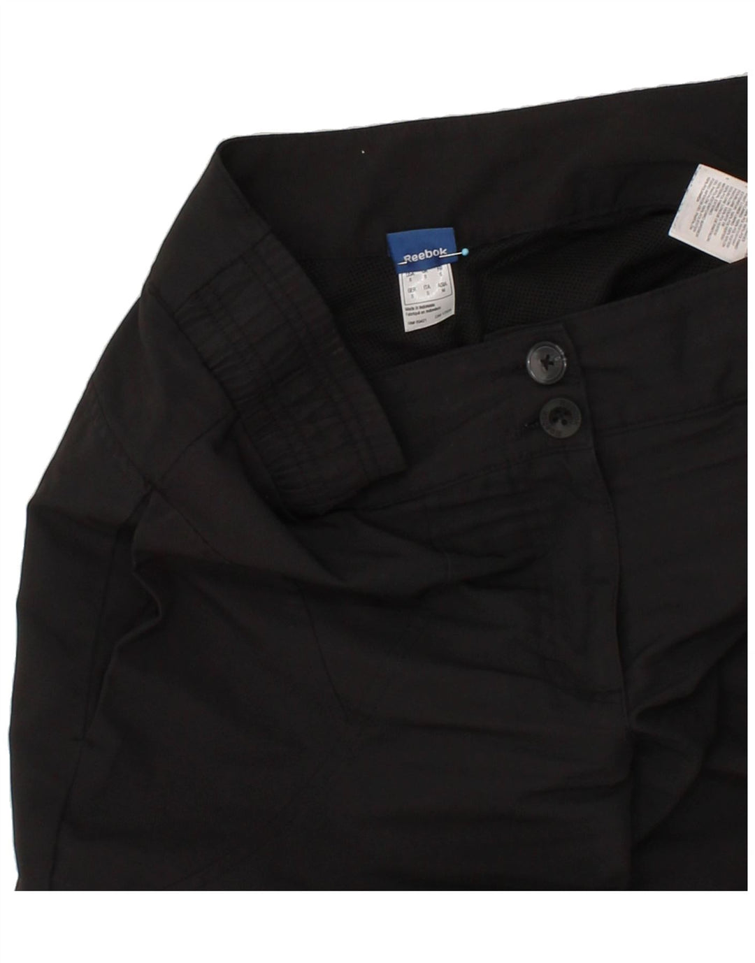 REEBOK Womens Straight Chino Trousers Small W32 L30  Black Polyester Vintage Reebok and Second-Hand Reebok from Messina Hembry 