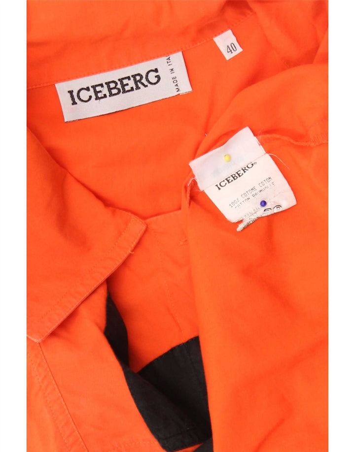 Iceberg Γυναικείο πουκάμισο Oversized γραφικό Μπλούζα IT 40 Small Orange