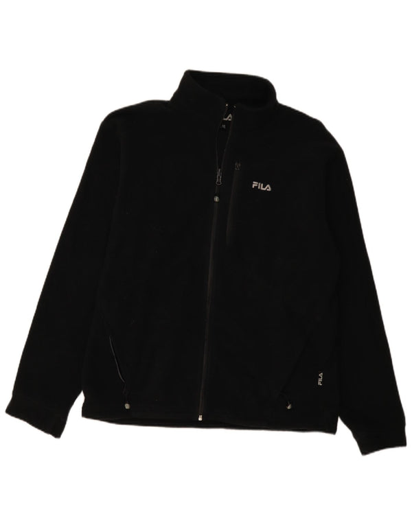 FILA Mens Fleece Jacket UK 40 Large Black Polyester
