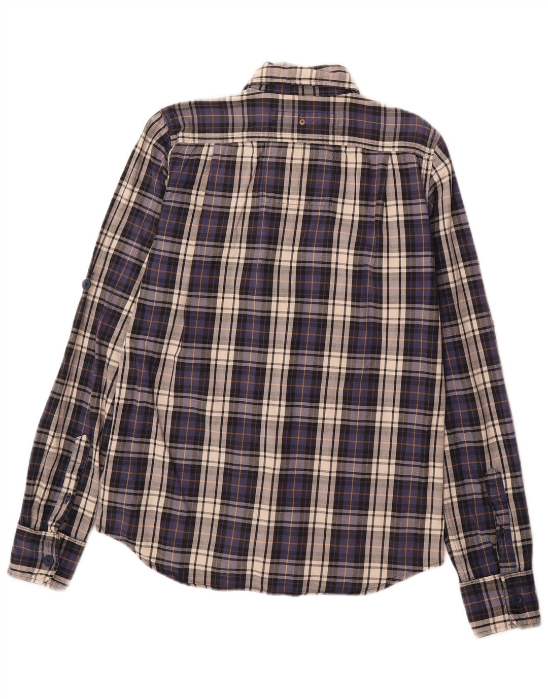 SUPERDRY Mens Flannel Shirt Medium Blue Check Cotton