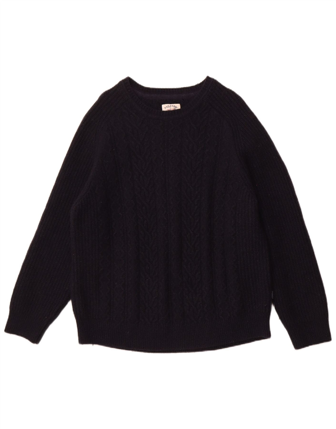 Fat Face Γυναικείο πουλόβερ με λαιμόκοψη UK 22 3XL Navy Blue Wool