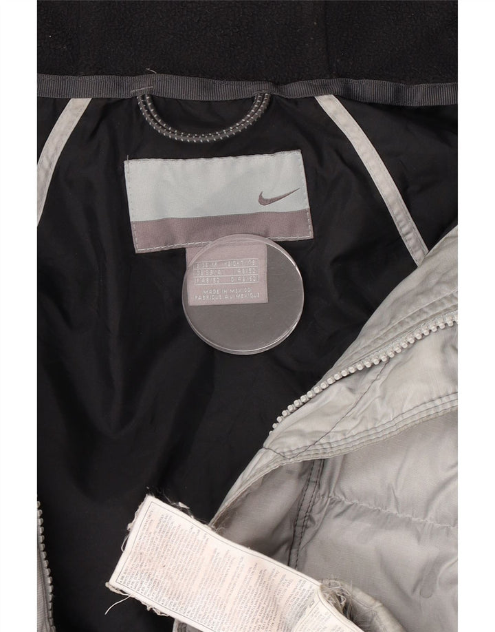 Ανδρικό παλτό Nike με κουκούλα UK 39/41 με μεσαίο γκρι πολυεστέρα