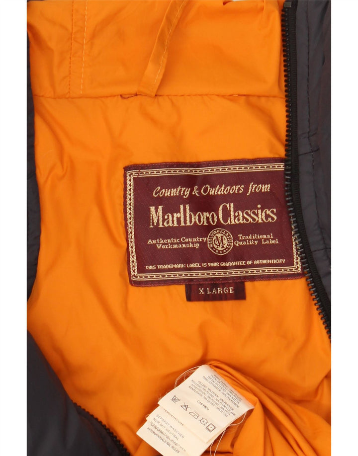 MARLBORO CLASSICS Ανδρικό μπουφάν με κουκούλα UK 42 XL Μαύρο Colourblock