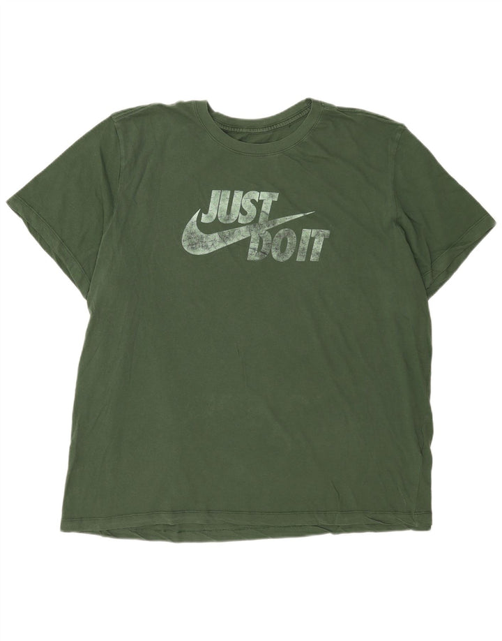 Ανδρικό γραφικό μπλουζάκι Nike 2XL πράσινο