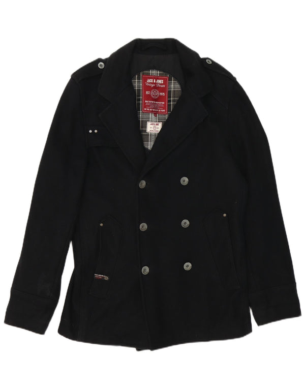 Jack & Jones Ανδρικό παλτό μπιζελιού UK 40 μεγάλο μαύρο