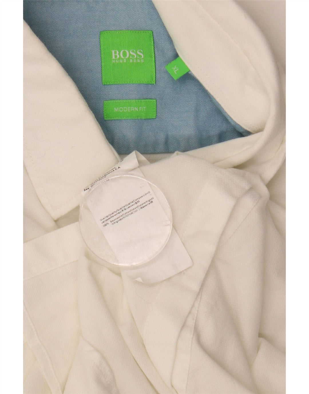 Ανδρικό πουκάμισο Hugo Boss Modern Fit XL Λευκό βαμβακερό