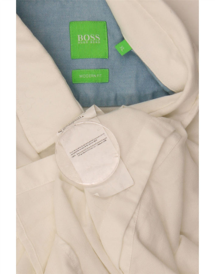 Ανδρικό πουκάμισο Hugo Boss Modern Fit XL Λευκό βαμβακερό