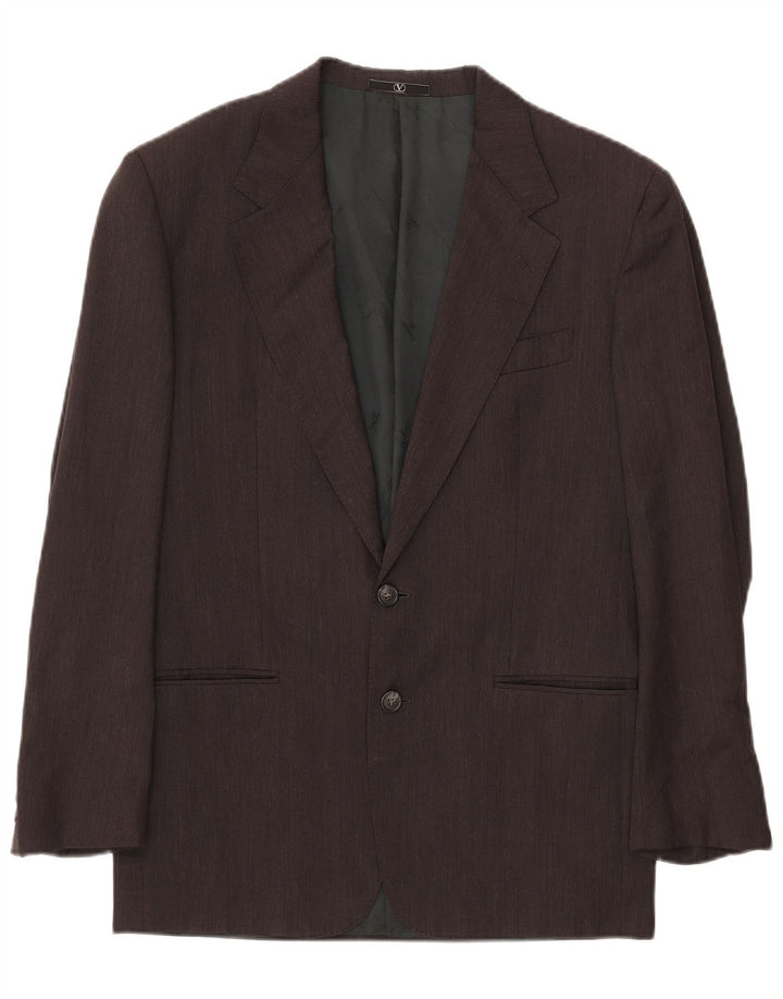 VALENTINO Ανδρικό σακάκι με 2 κουμπιά σακάκι IT 46 Μικρό γκρι παρθένο μαλλί