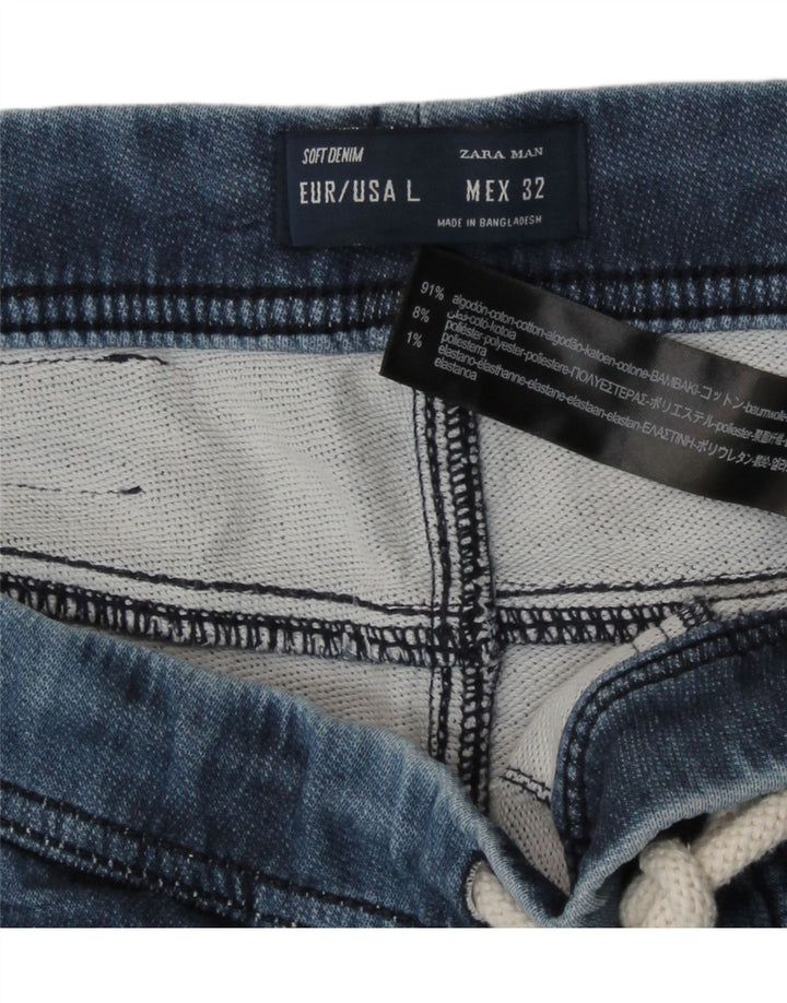 Ανδρικό σορτς Zara μεγάλο W32 Μπλε βαμβακερό