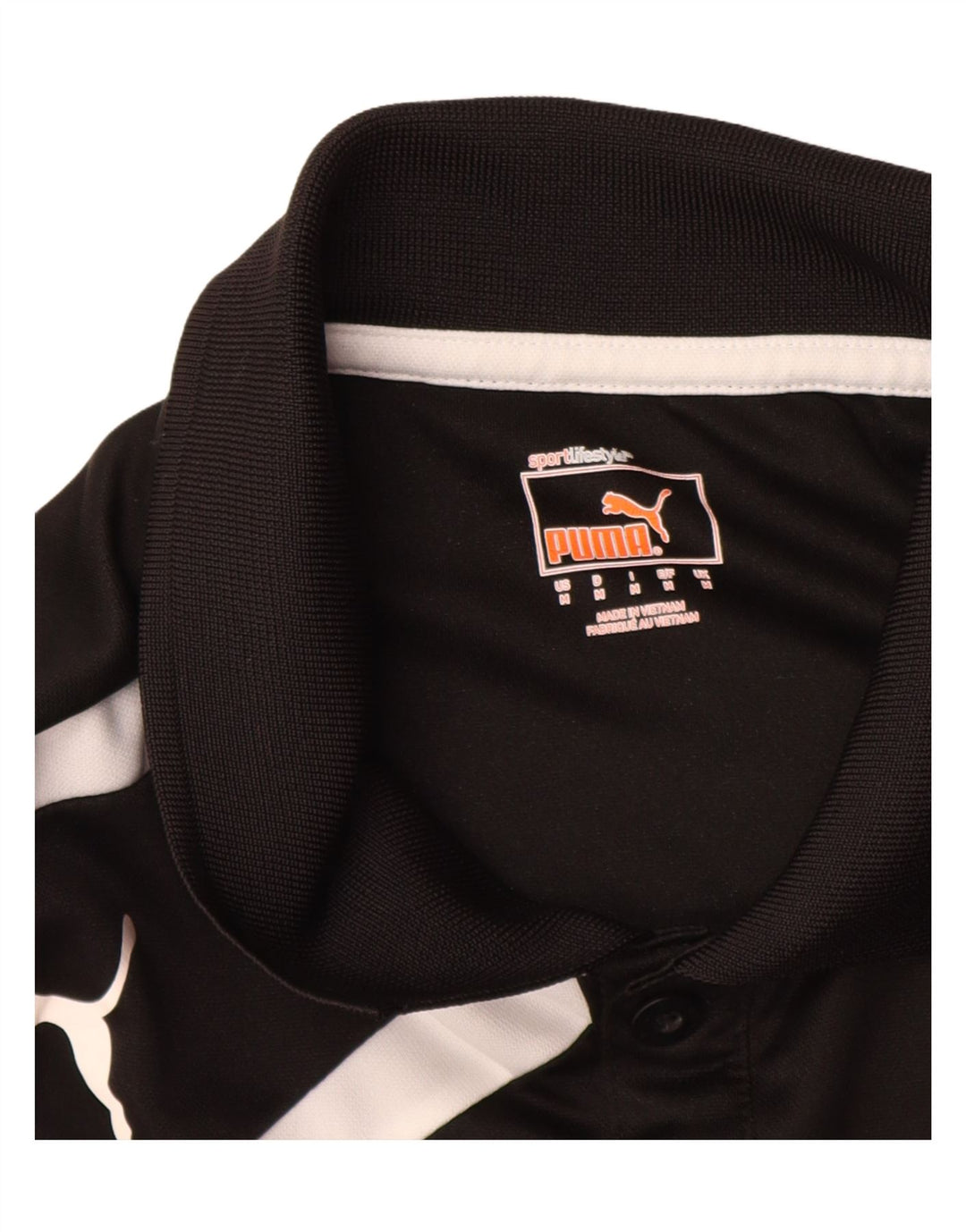 Ανδρικό γραφικό πόλο μπλουζάκι Puma, μεσαίο μαύρο χρώμα