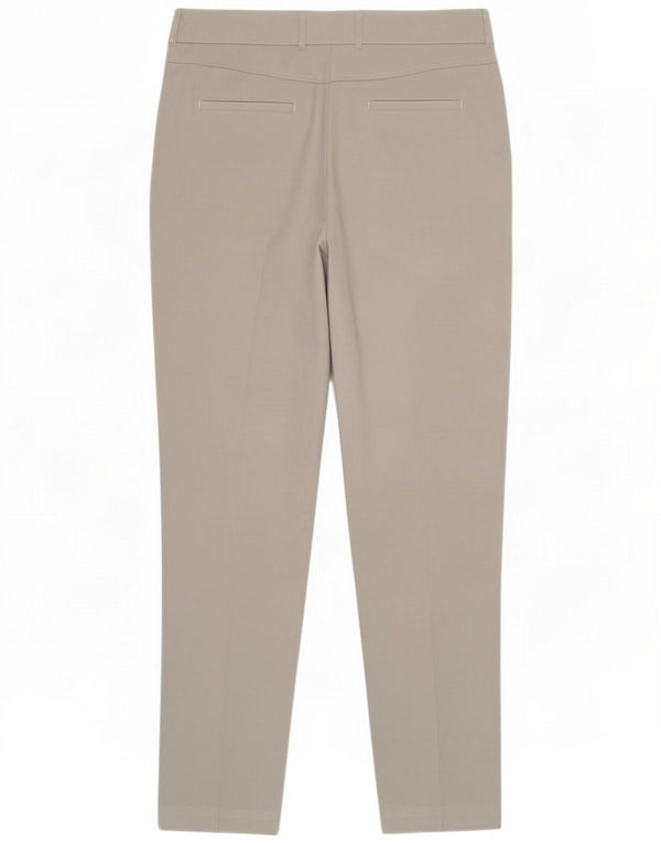 Reiss Womens Slim Chino Trousers UK 8 Small W27 L28 Grey Cotton