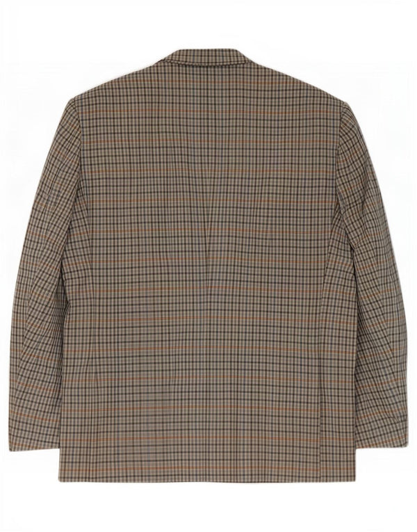 Pierre Cardin Ανδρικό σακάκι με 2 κουμπιά UK 40 Large Grey Check Cotton