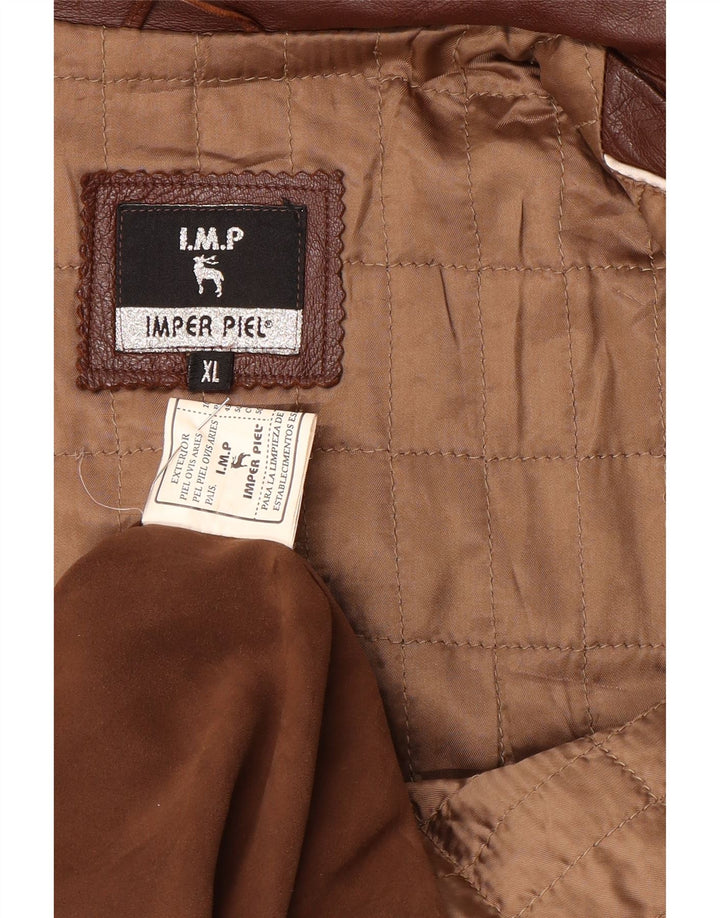 Vintage Ανδρικό Δερμάτινο Μπουφάν UK 42 XL Καφέ Δερμάτινο