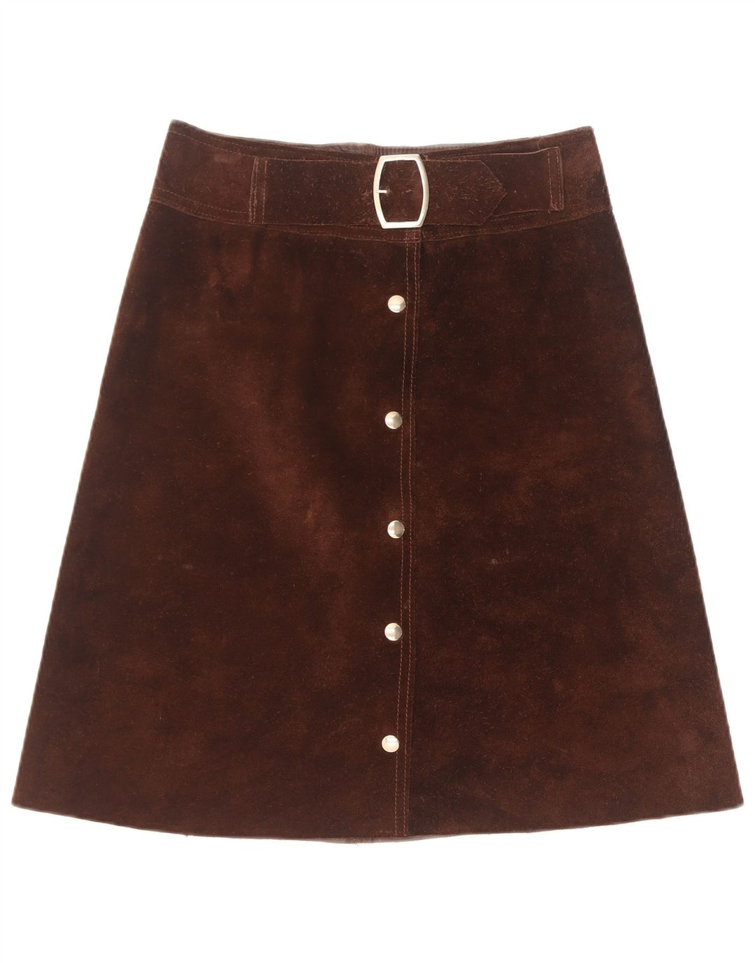 Vintage Γυναικεία Suede Φούστα W28 Μεσαίου καφέ