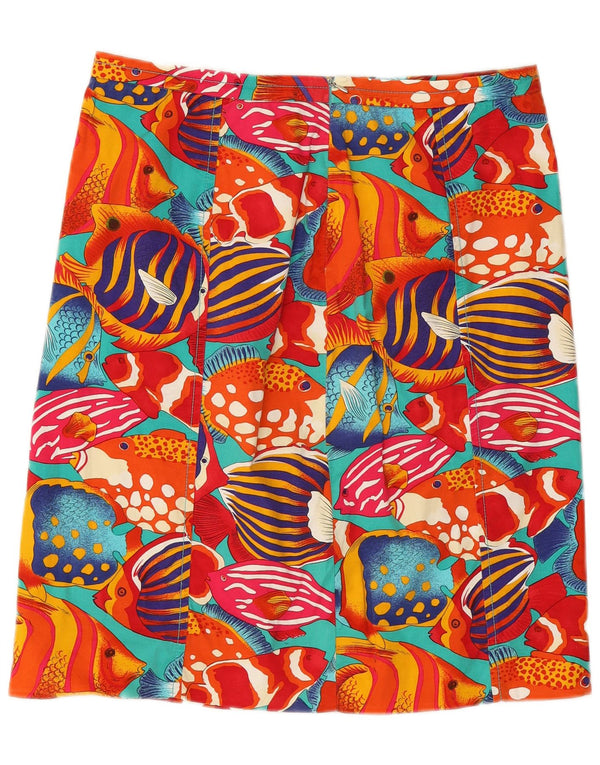 MAX MARA Womens Weekend Straight Skirt UK 14 Large W30 Multicoloured